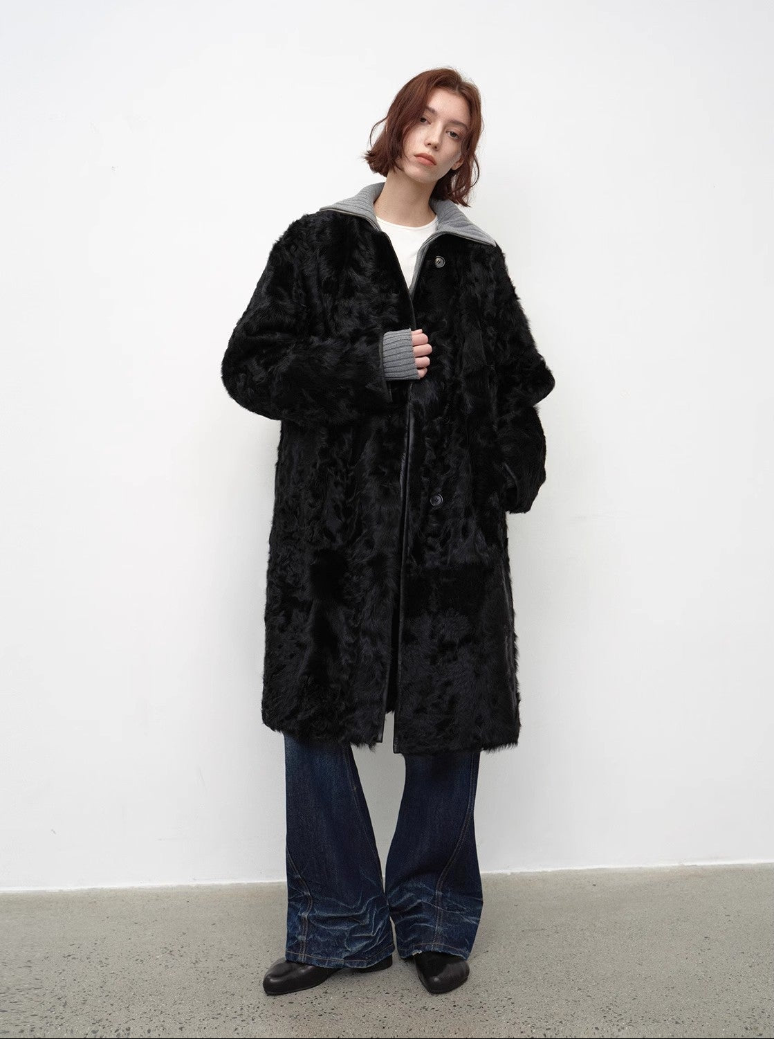 PREMIUM STYLE CO. LTD. | Women's Small Lake Sheep Fur Coat