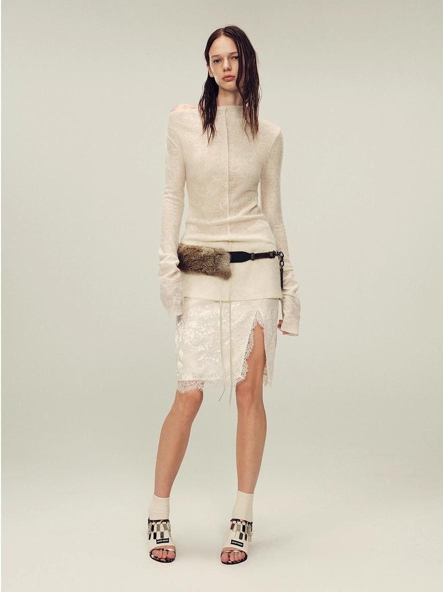 FIRELADY FUR | Women's Wool Blend Jacquard Knit Shirt