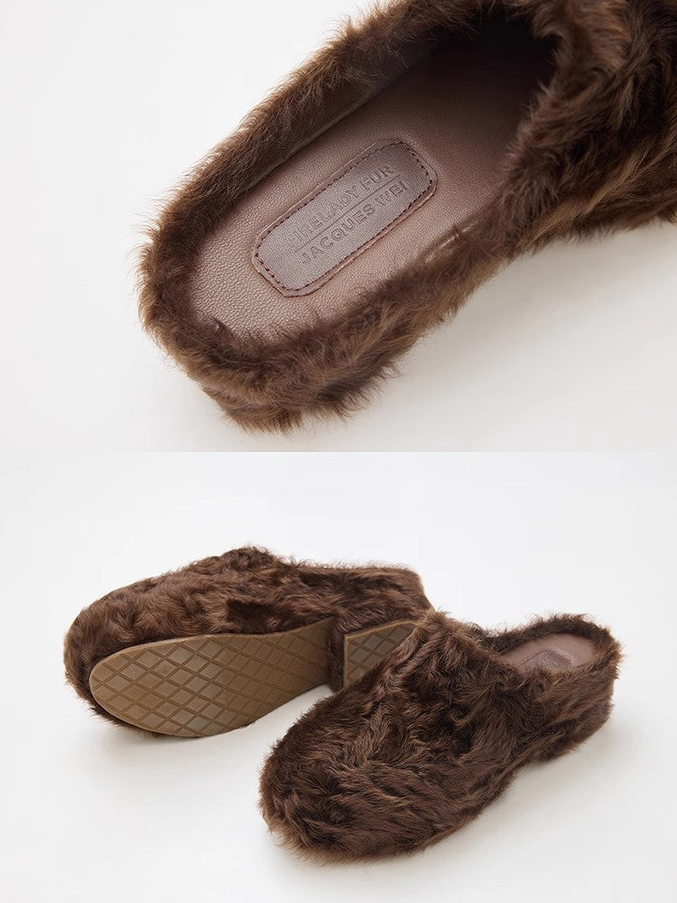 FIRELADY FUR × JACQUES WEI | Women's Wool-Lined Slip-On Platform Sneakers