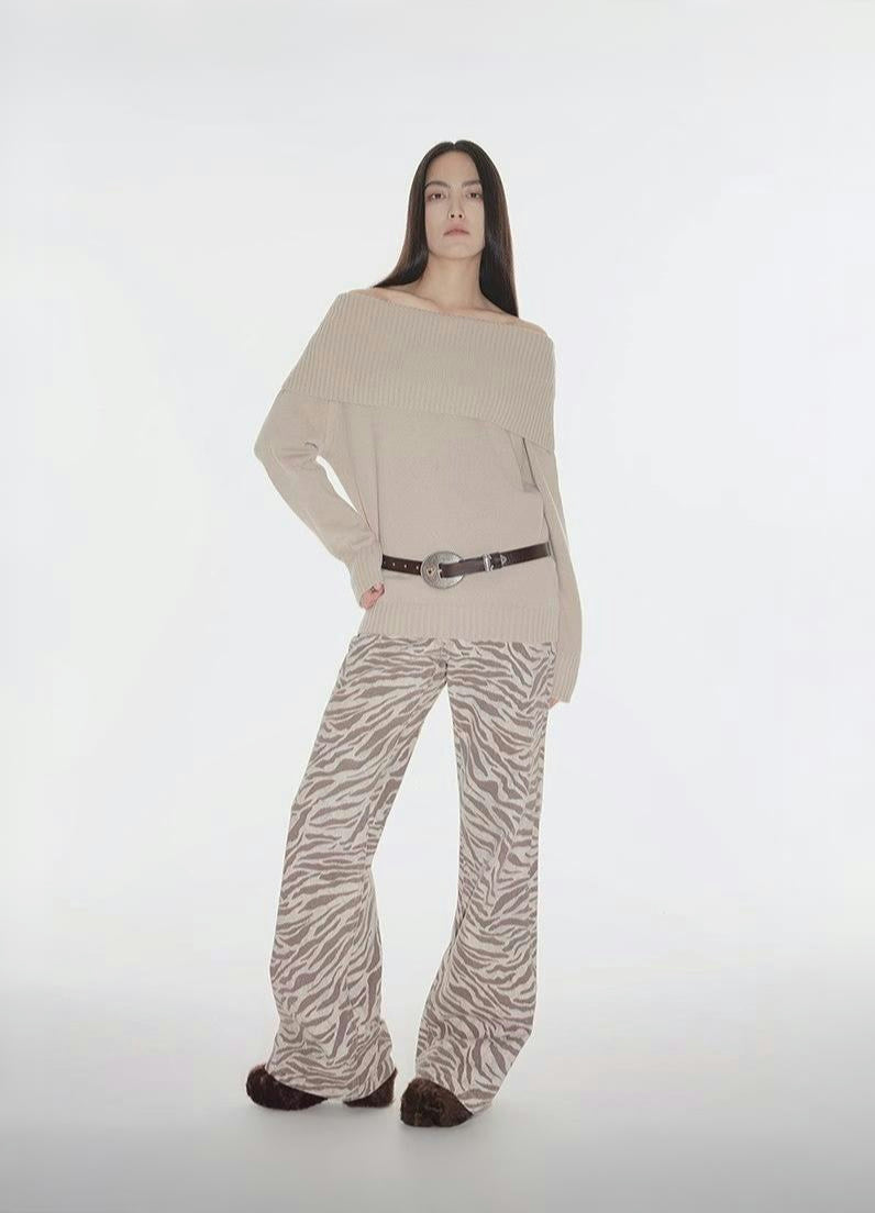 FIRELADY FUR | Women's Merino Wool Blend Off-The-Shoulder Sweater