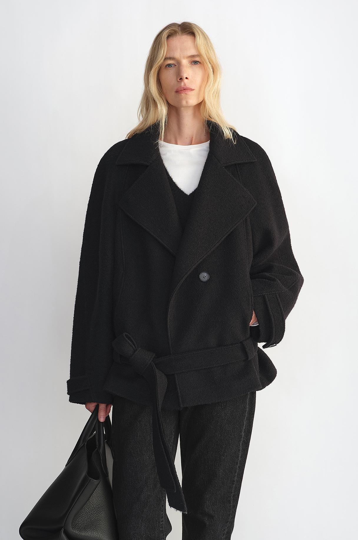 Women's Wool Coat | Herringbone
