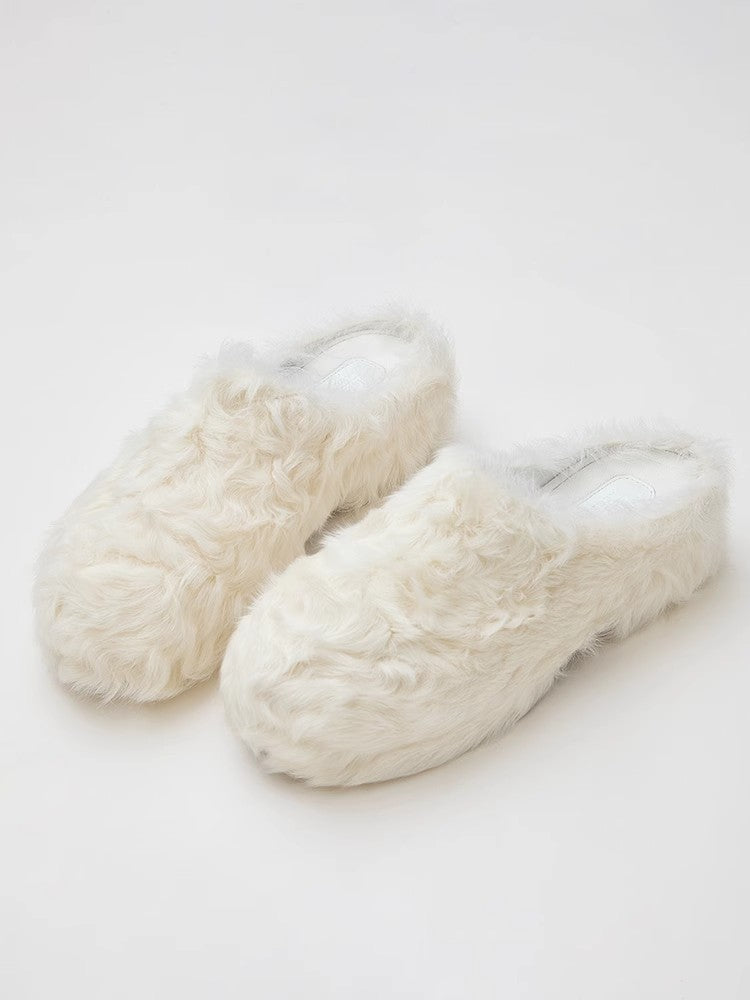 FIRELADY FUR × JACQUES WEI | Women's Wool-Lined Slip-On Platform Sneakers