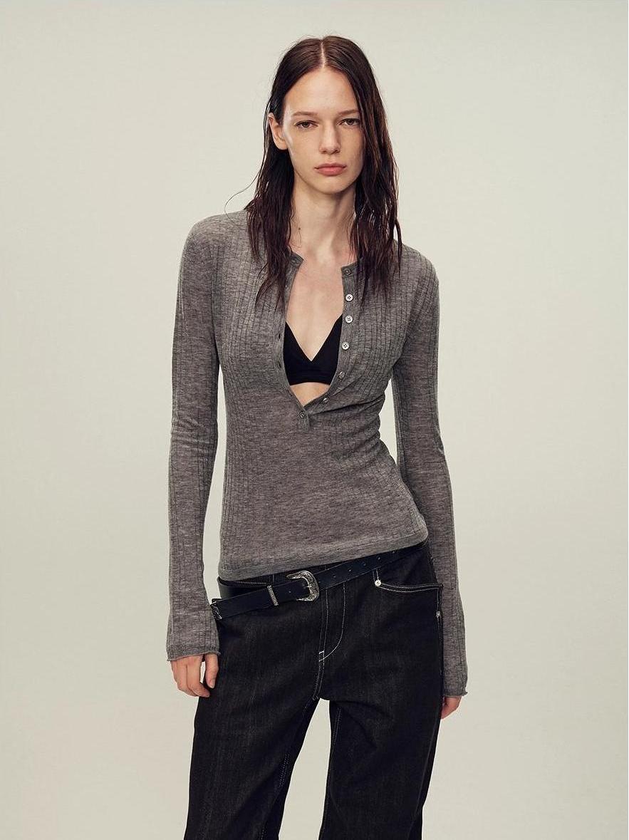 FIRELADY FUR | Women's Ultrafine Wool Blend Knit Top