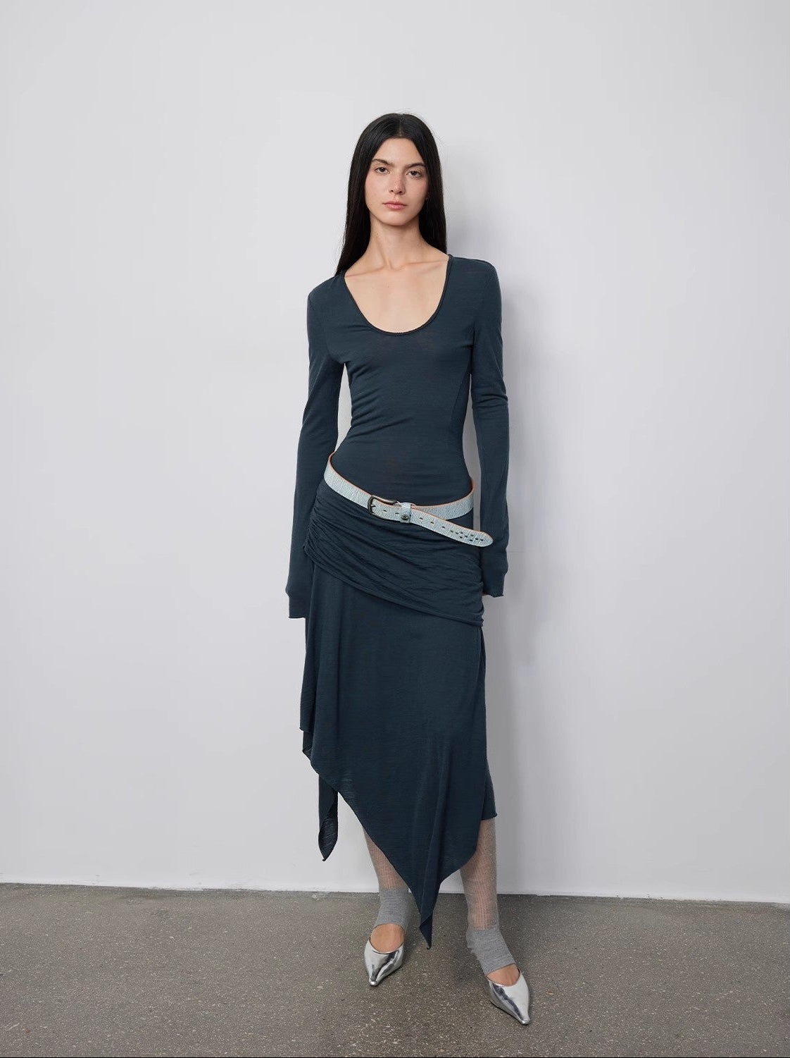 FIRELADY FUR | Women's Wool Dress w/ Irregular Hem