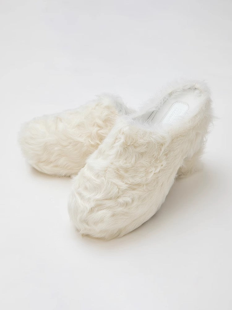 FIRELADY FUR × JACQUES WEI | Women's Wool-Lined Slip-On Platform Sneakers