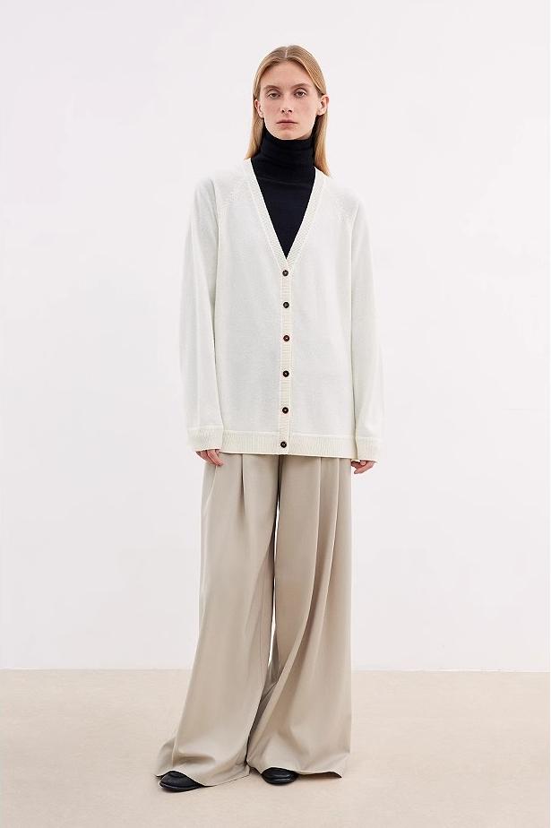 FIRELADY FUR | Women's Loose Wool V-Neck Cardigan