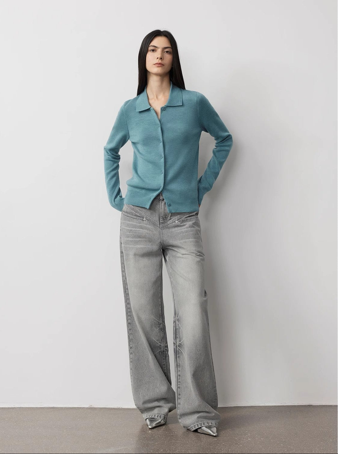 FIRELADY FUR | Women's Vintage Heavy Wash Marble Dye Straight-Leg Jeans