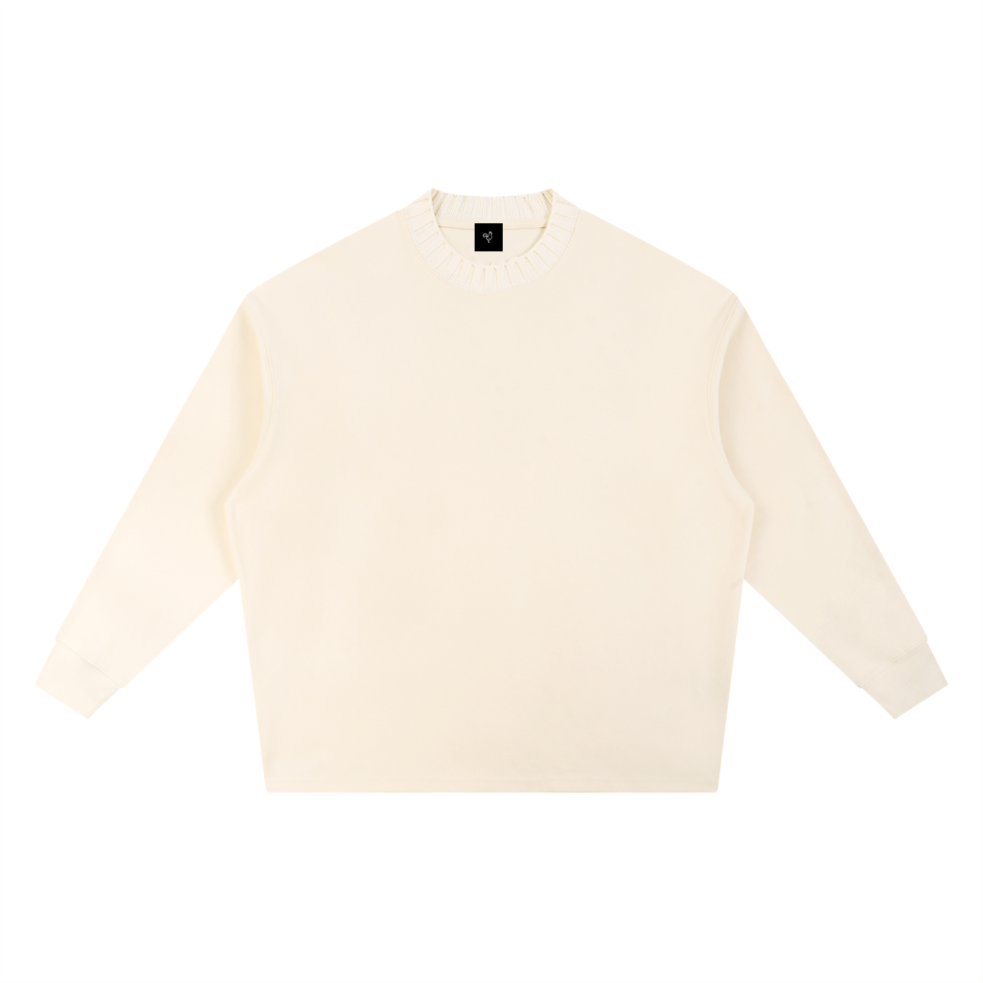 GALLO JEAN | Knit Cotton Blend Round Neck Oversized Sweatshirt