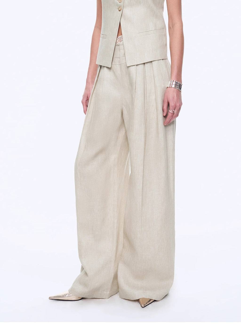 PREMIUM STYLE CO. LTD. | Women's Linen Vest & Trousers Suit Set
