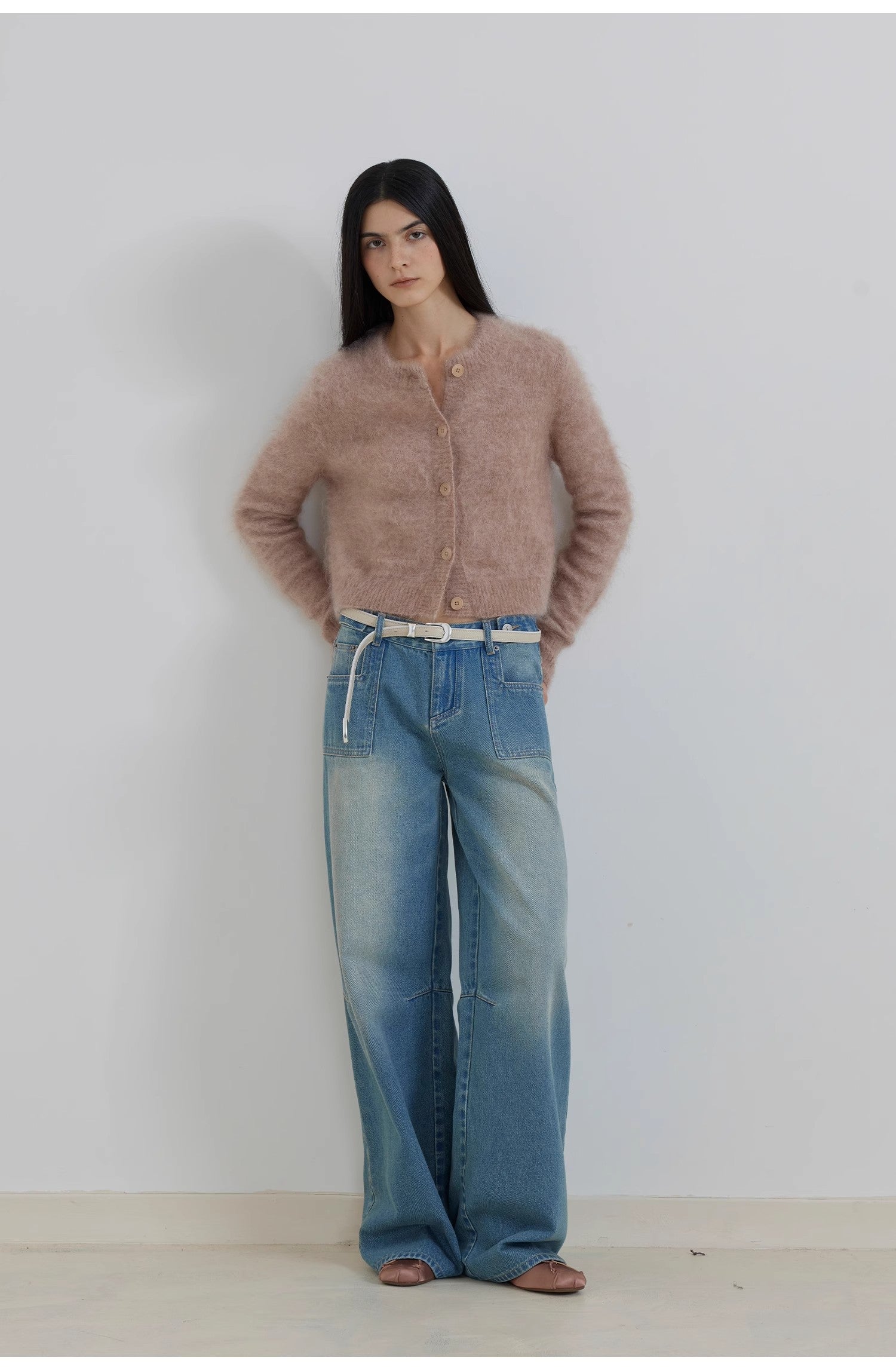 PREMIUM STYLE CO. LTD. | Women's Mohair Blend Knit Cardigan
