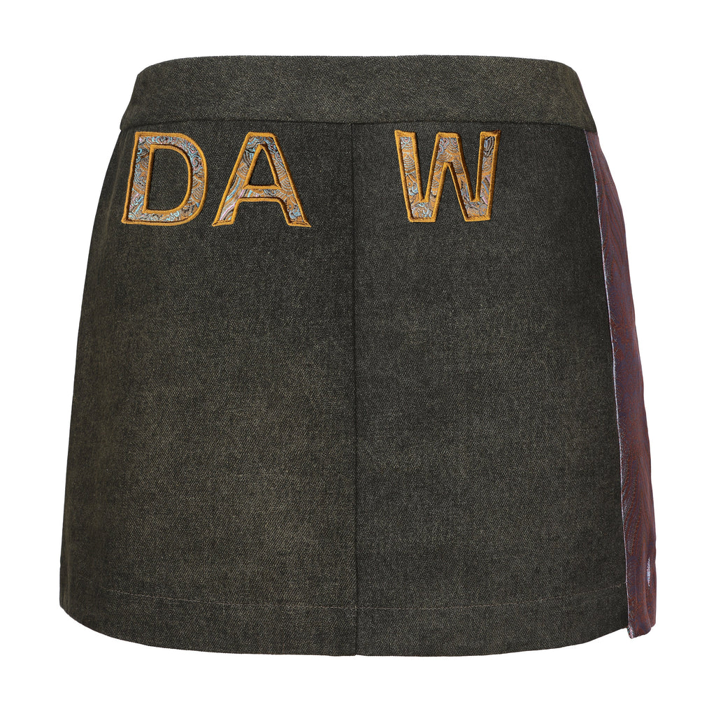 DAWANG | Dan Denim Patch Mini Skirt