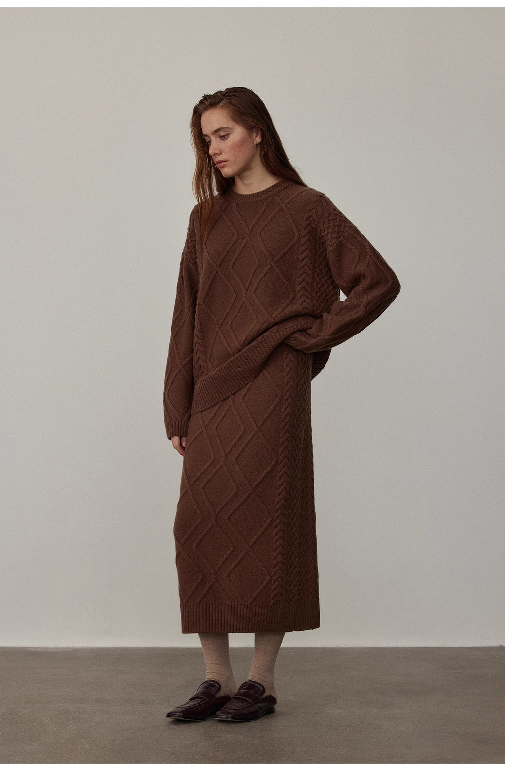 Women's Merino Wool Cable Skirt | Rosen Maiden