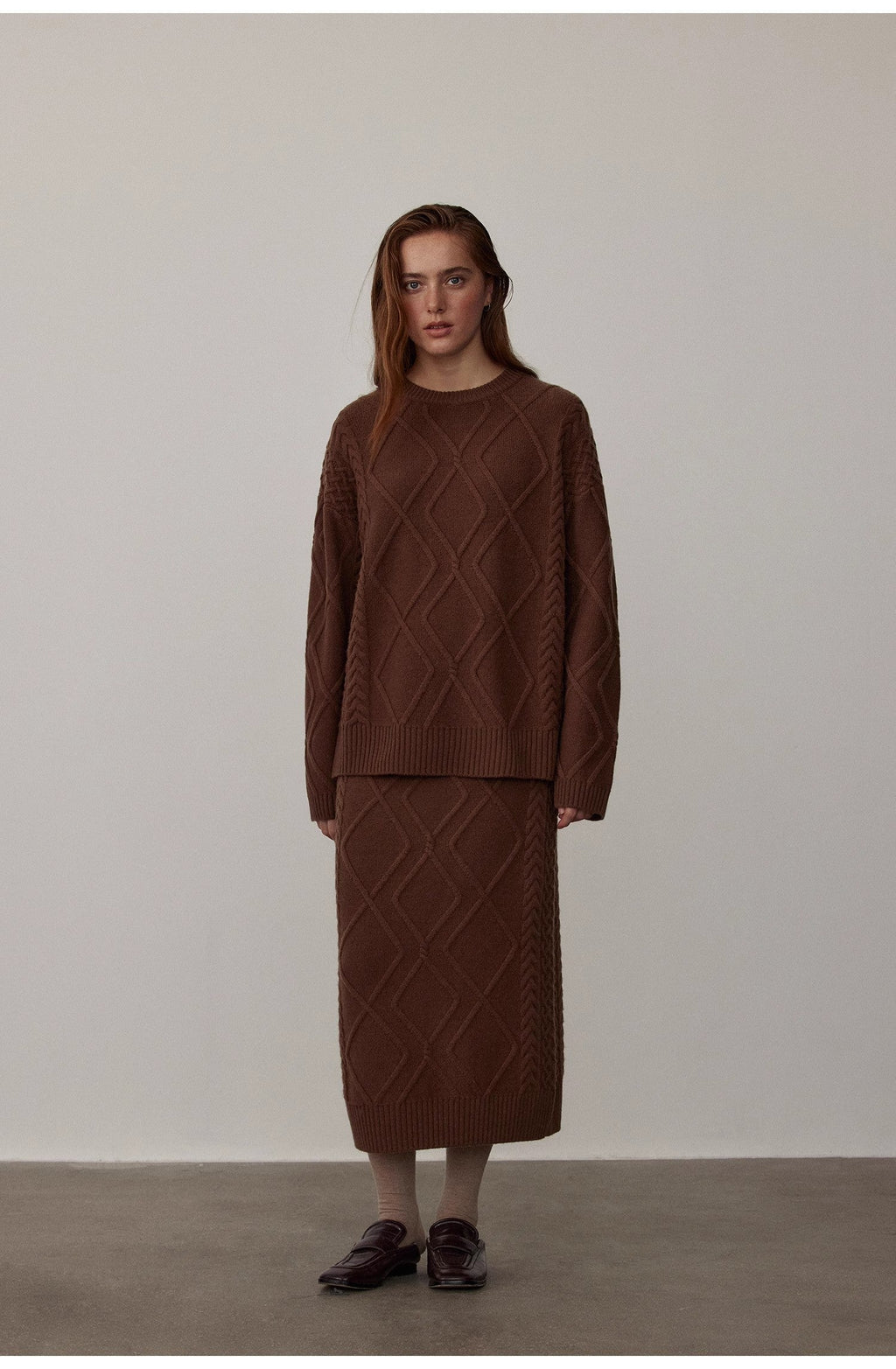 Women's Merino Wool Cable Skirt | Rosen Maiden