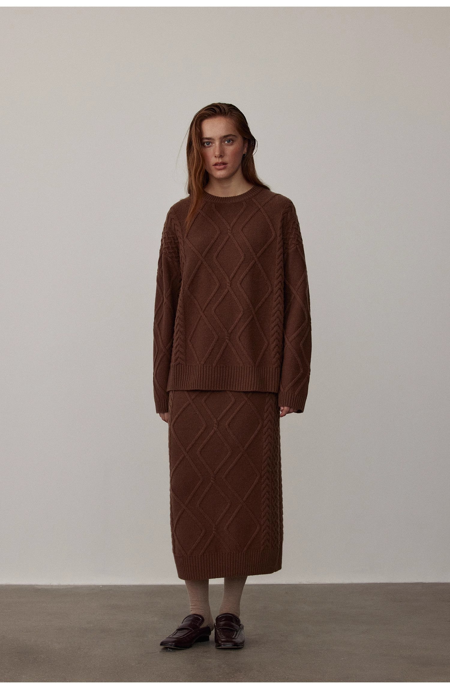 Women's Merino Wool Cable Skirt | Rosen Maiden