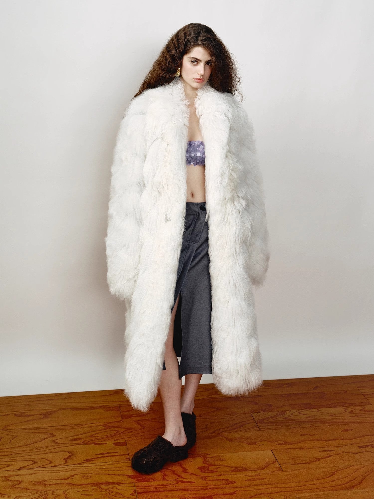 FIRELADY FUR × JACQUES WEI | Women's Wool-Lined Slip-On Platform Sneakers