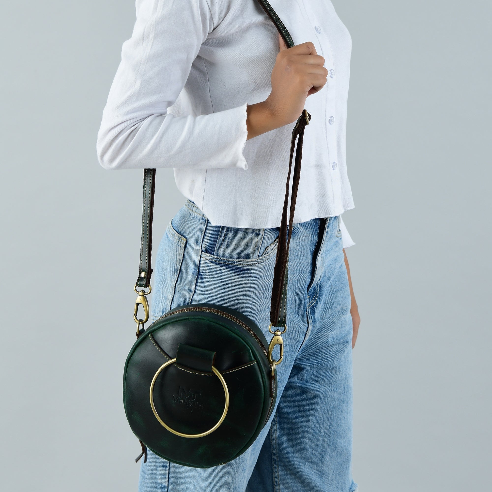 Classy Leather Bags | Rosie Sling Circle Bag