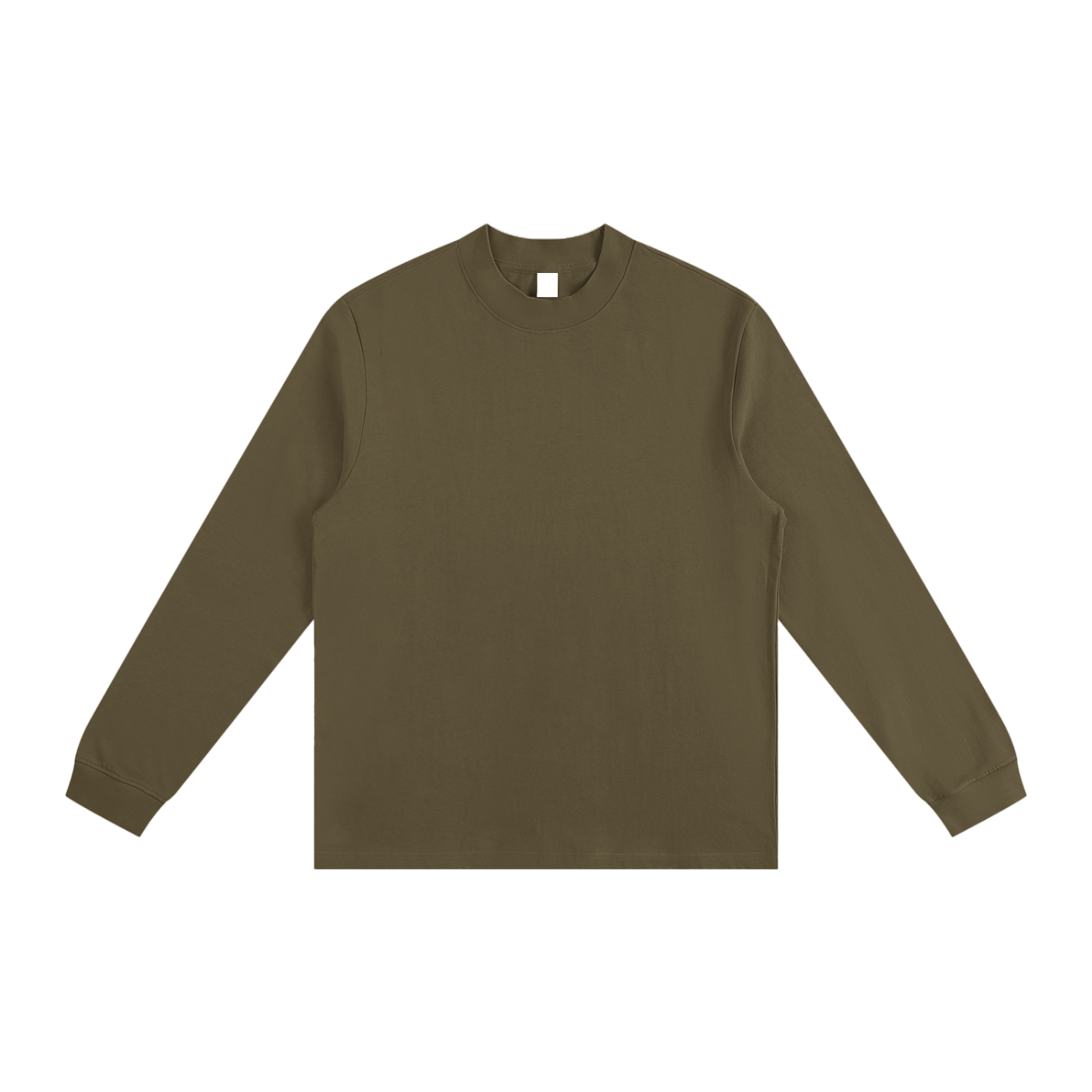Cotton Sweatshirt | Plain Mock Neck