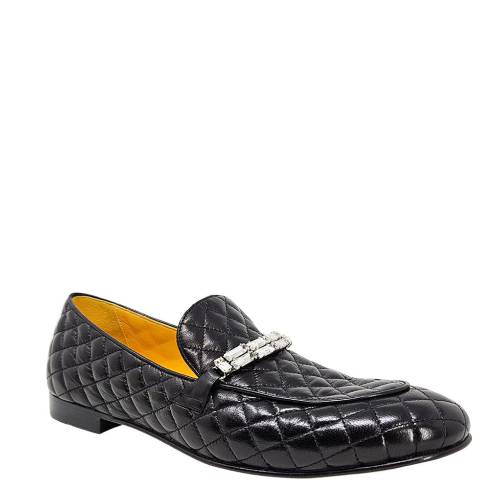 Madison Maison | Black Quilted Leather Loafer
