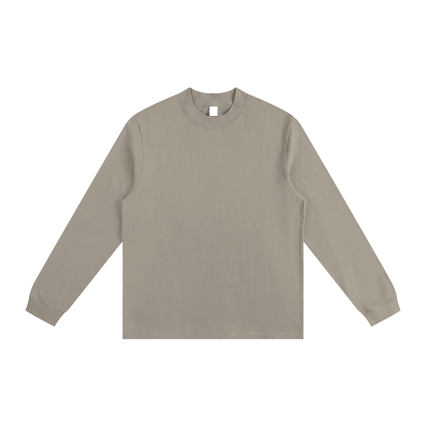 Cotton Sweatshirt | Plain Mock Neck