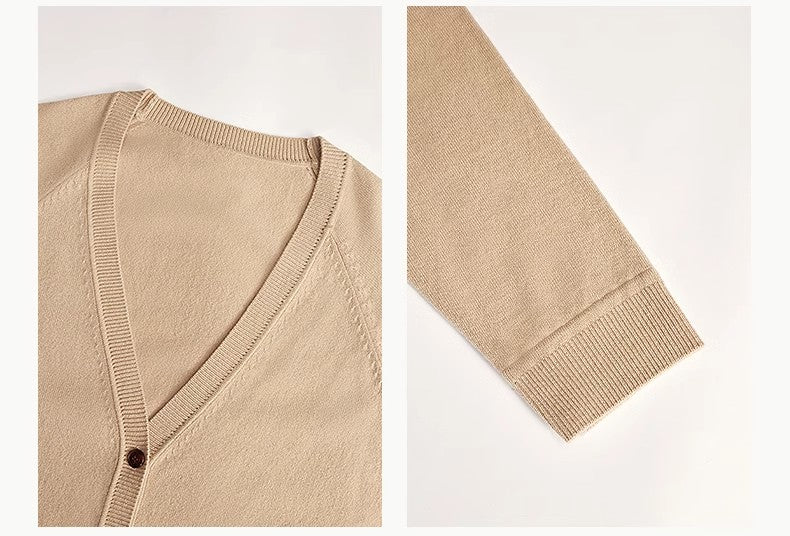 FIRELADY FUR | Women's Loose Wool V-Neck Cardigan