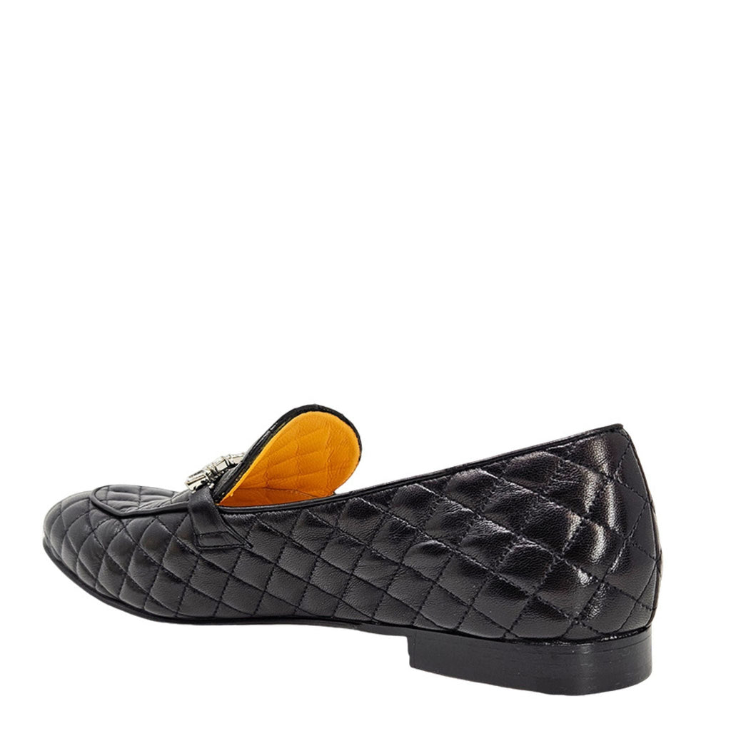 Madison Maison | Black Quilted Leather Loafer