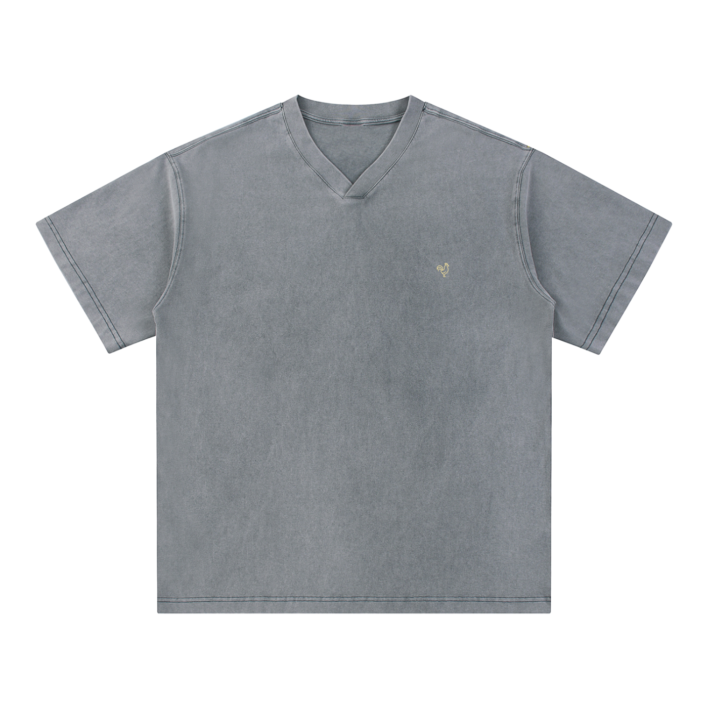 Cotton V-Neck T-shirt | Snow Washed