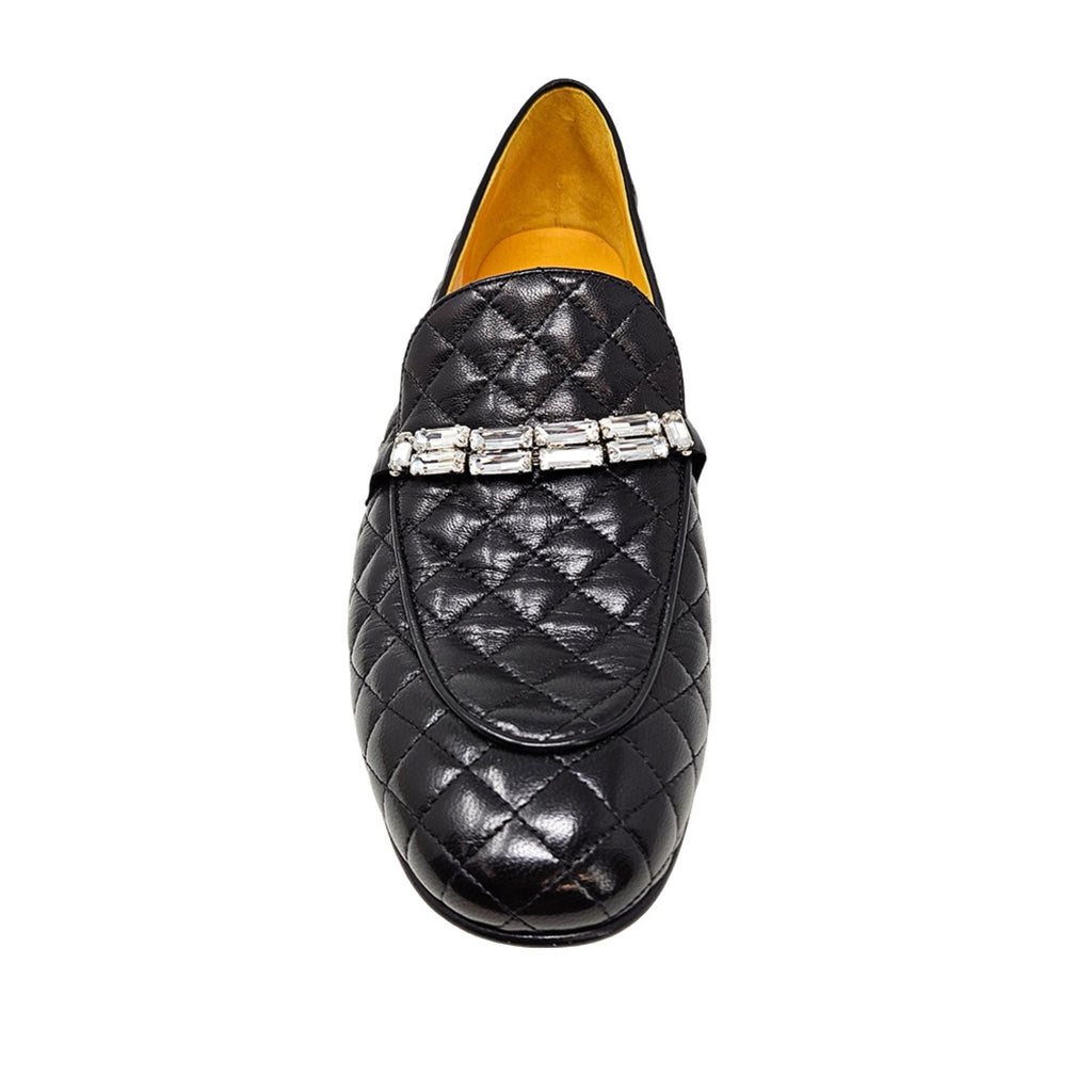 Madison Maison | Black Quilted Leather Loafer