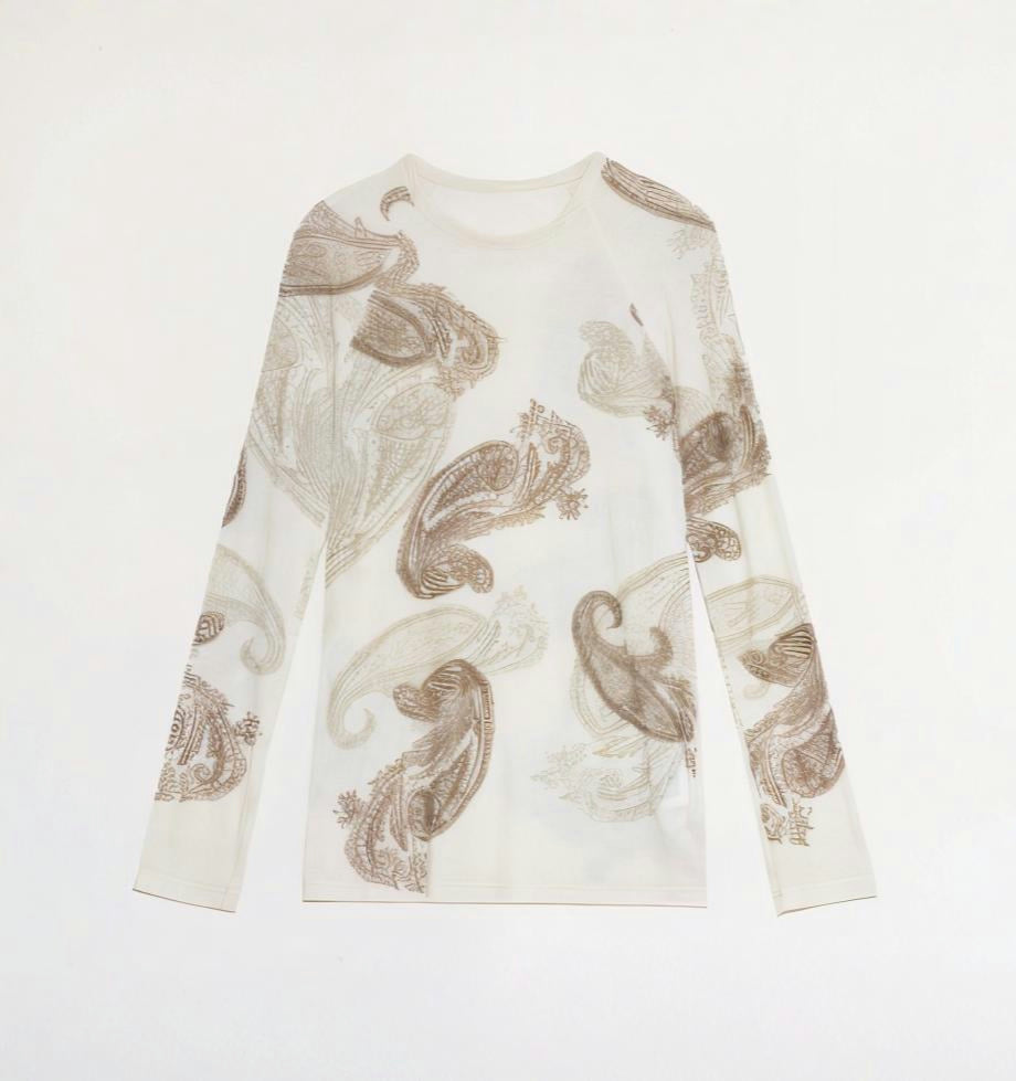 FIRELADY FUR | Women's Tencel & Wool Blend Original Cashew Print Top & Skirt Set