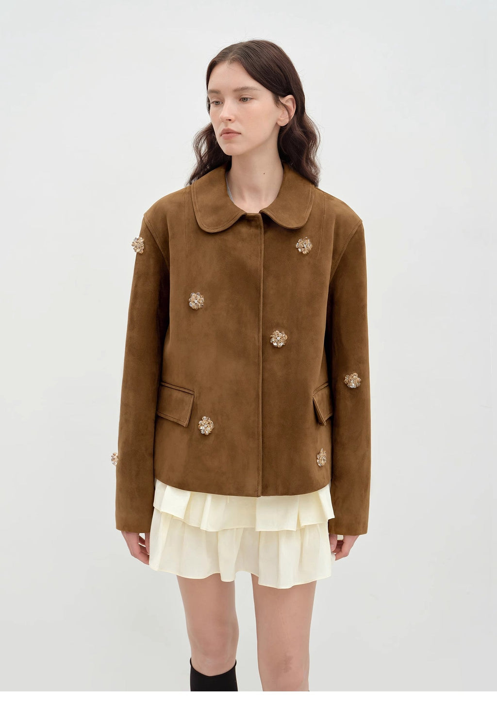 FIRELADY FUR | Women's Sheep Leather Jacket w/ Beading