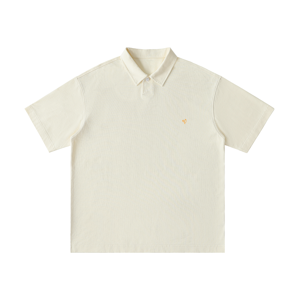 Cotton Polo T-shirt | Orange Yu Mai Logo