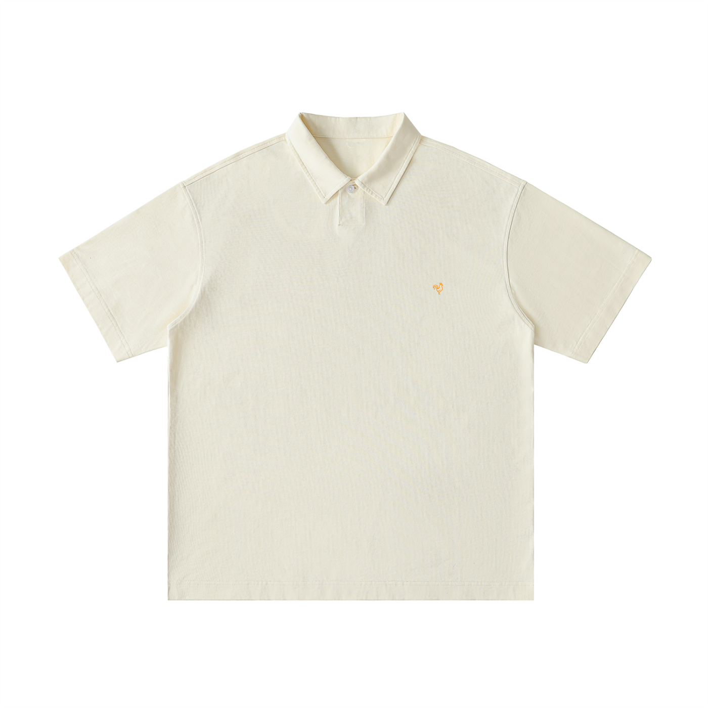 Cotton Polo T-shirt | Orange Yu Mai Logo