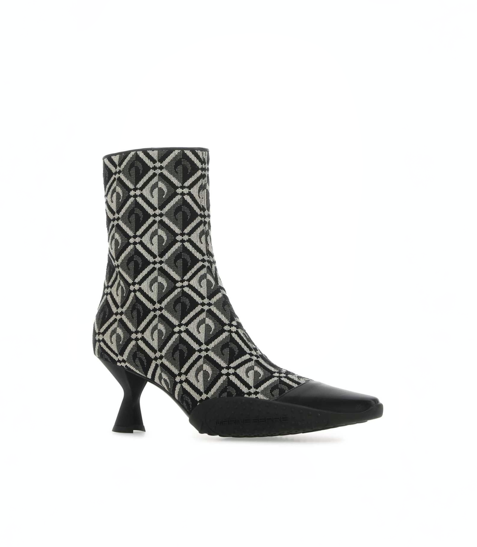 Marine Serre | Women's Woven Cotton Blend Sock Boots