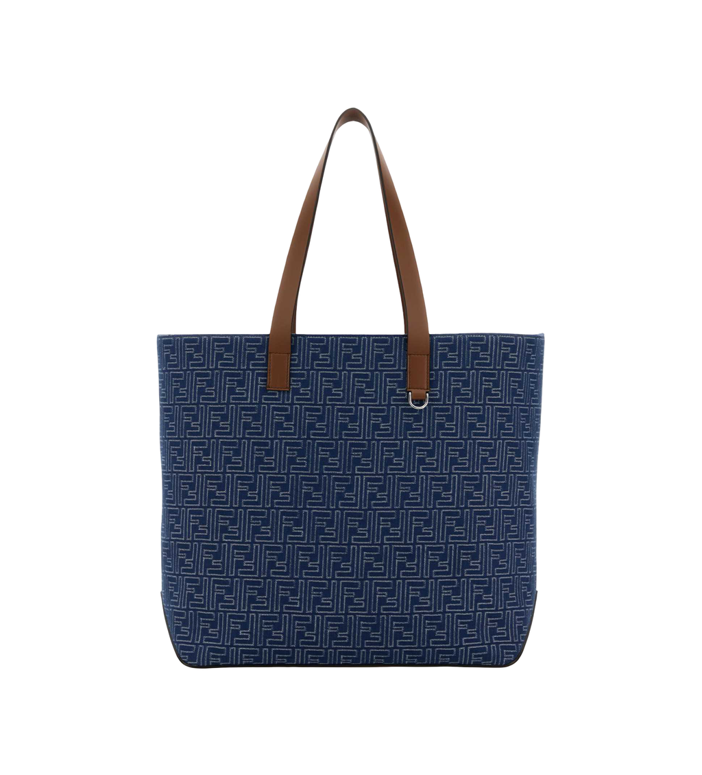 Fendi | Men's Embroidered Denim Shopping Bag