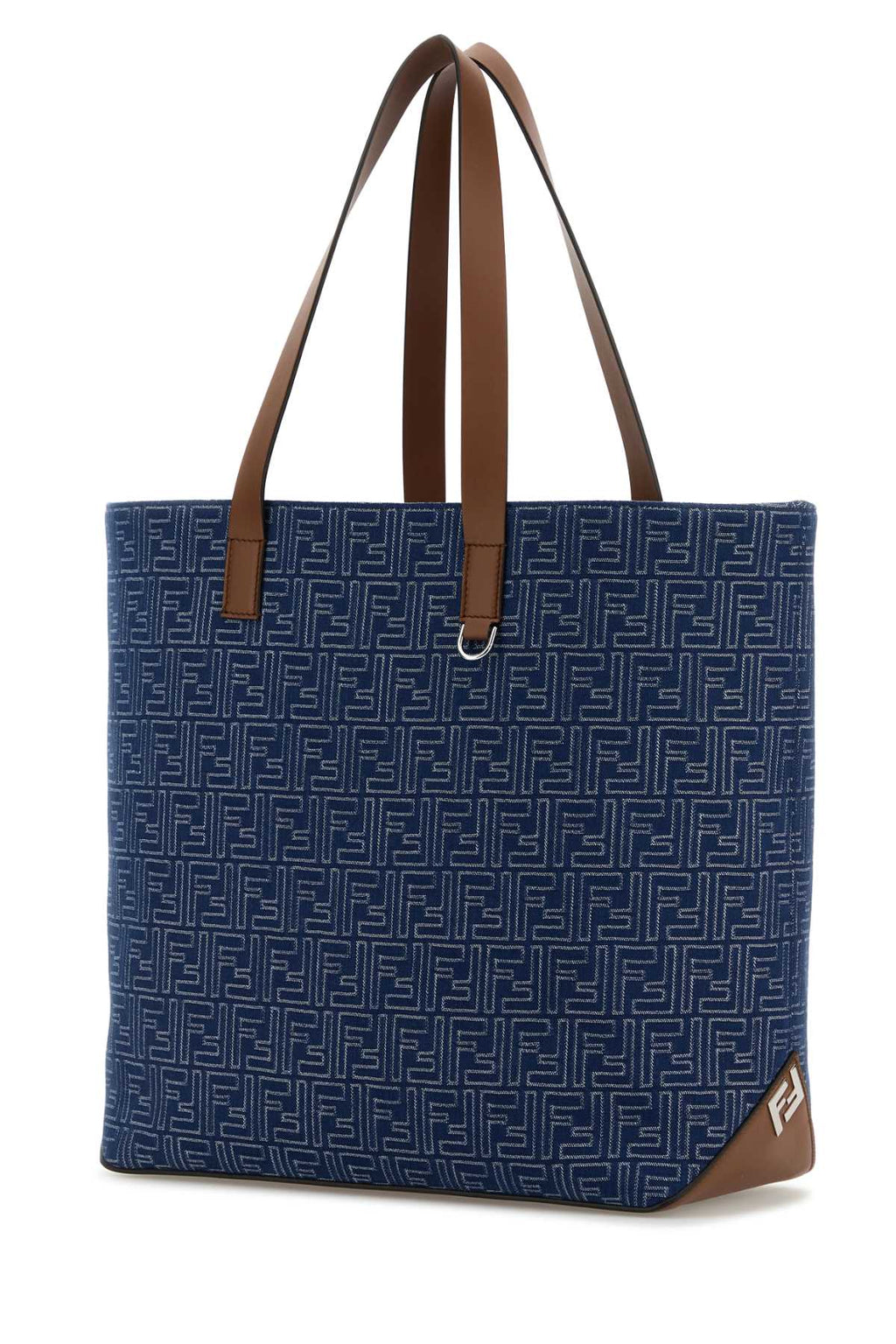 Fendi | Men's Embroidered Denim Shopping Bag