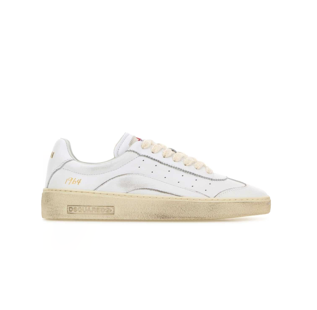 Dsquared | Women's White Leather Rider Sneakers