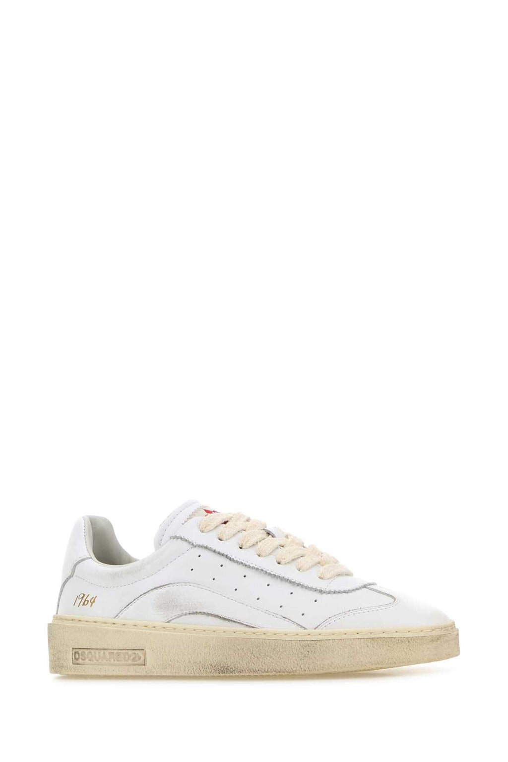 Dsquared | Women's White Leather Rider Sneakers