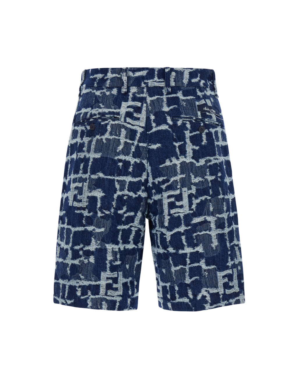 Fendi | Men's Blue Bermuda Shorts With FF Print