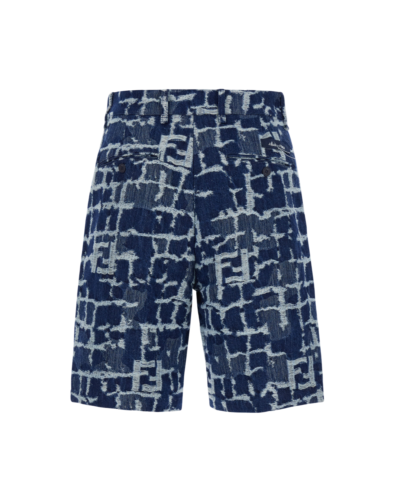 Fendi | Men's Blue Bermuda Shorts With FF Print