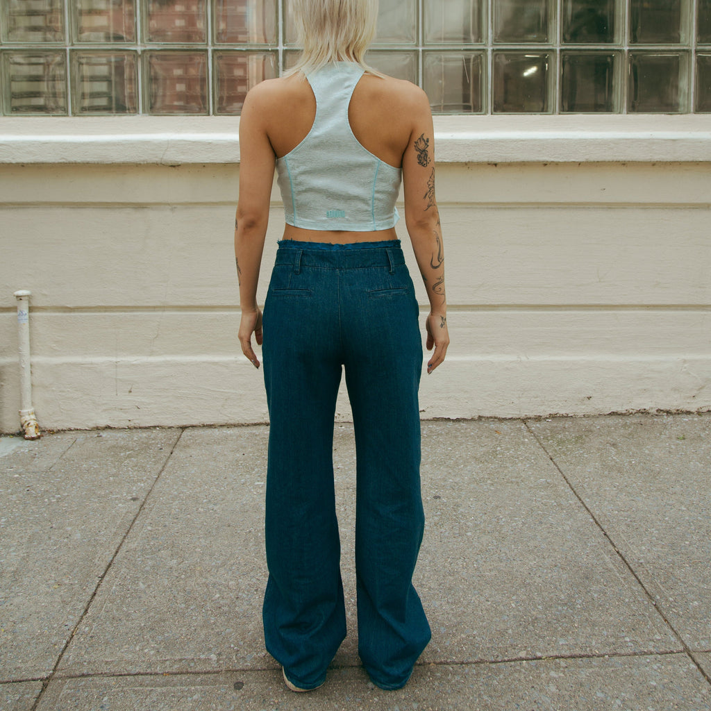 DAWANG | Laba Patch Denim Flared Jeans