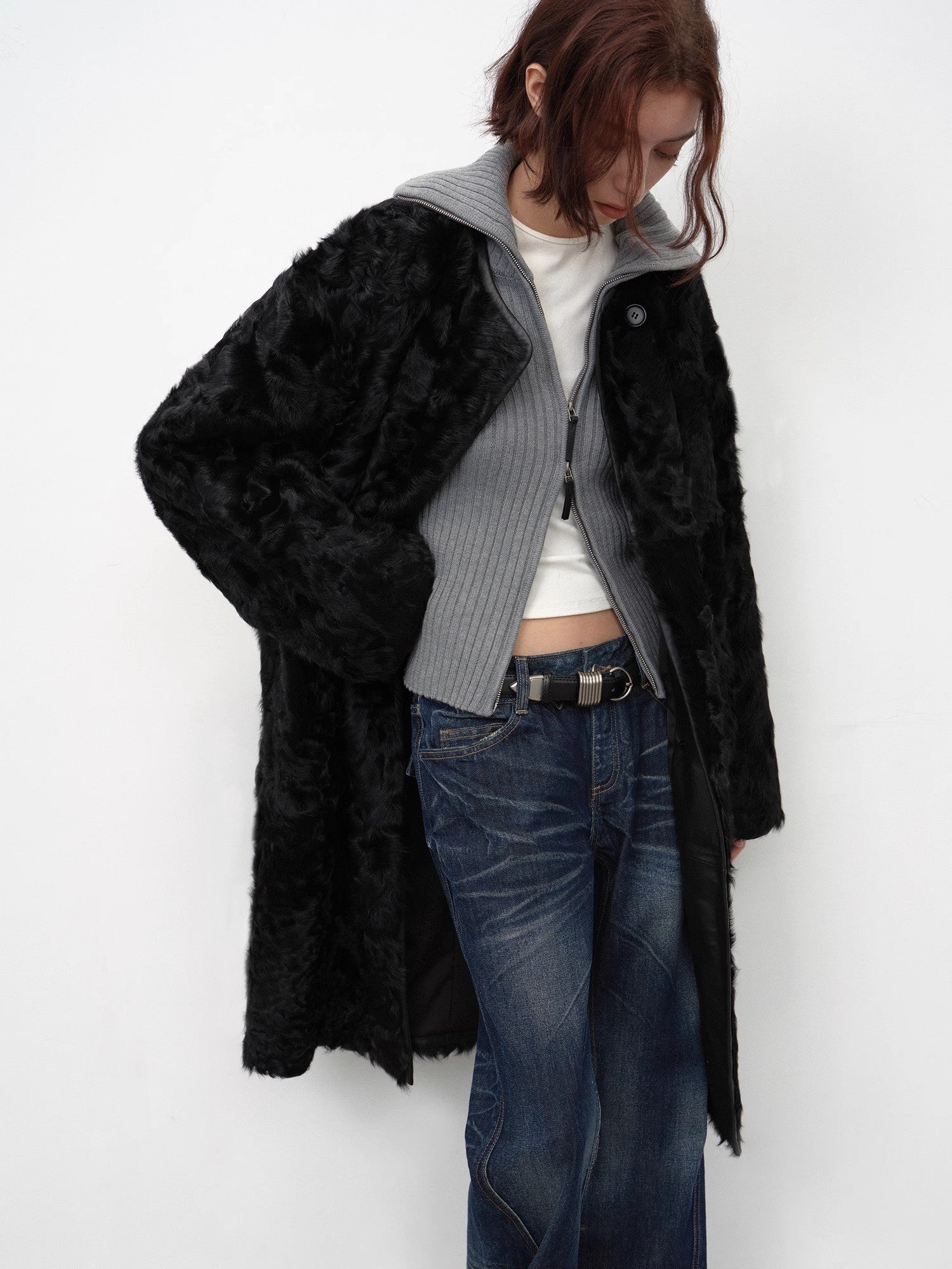 PREMIUM STYLE CO. LTD. | Women's Small Lake Sheep Fur Coat