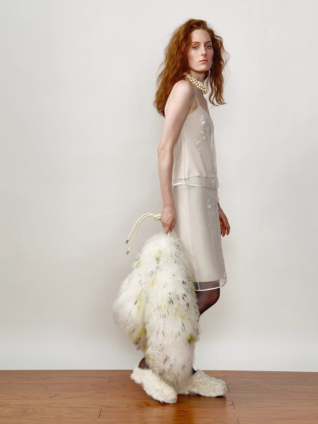 FIRELADY FUR × JACQUES WEI | Women's Wool-Lined Slip-On Platform Sneakers