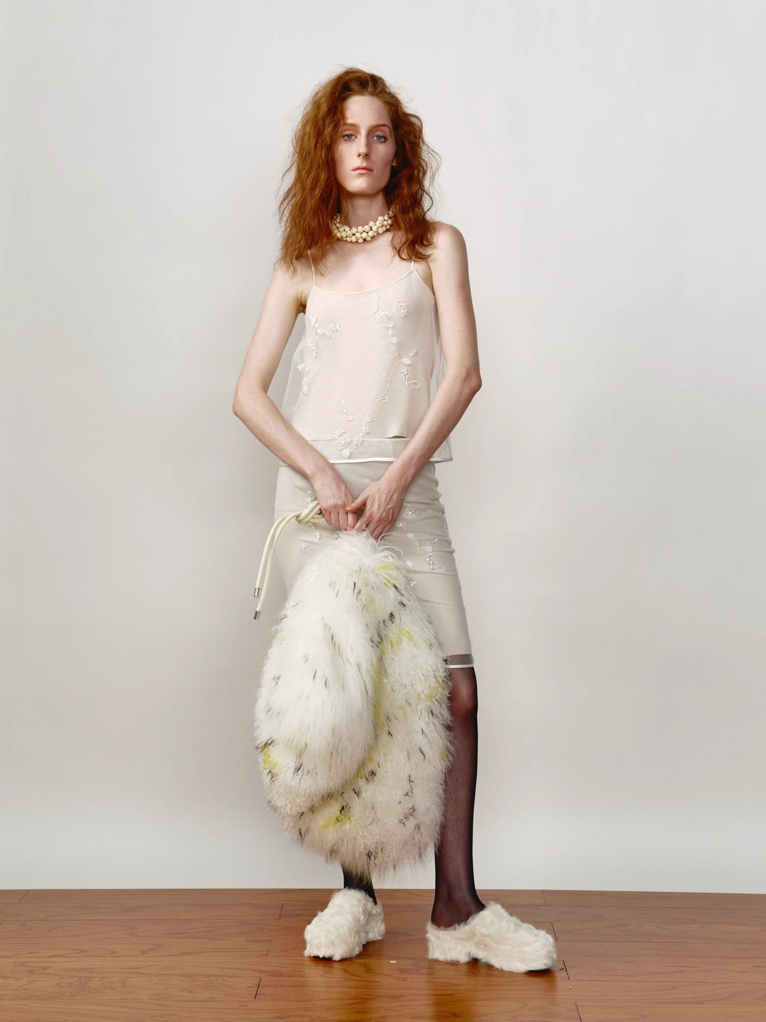 FIRELADY FUR × JACQUES WEI | Women's Wool-Lined Slip-On Platform Sneakers