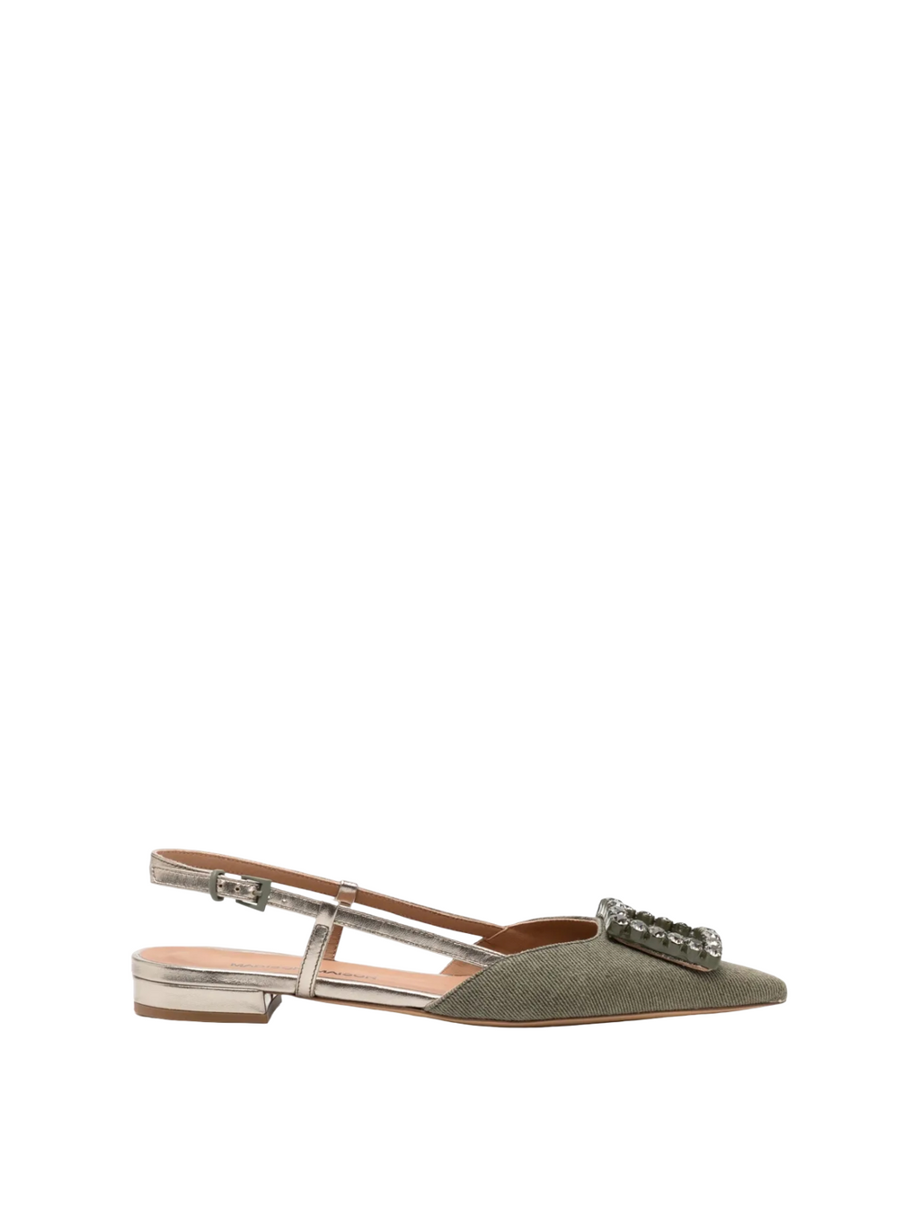 Madison Maison | Khaki and Gold Slingback Flats