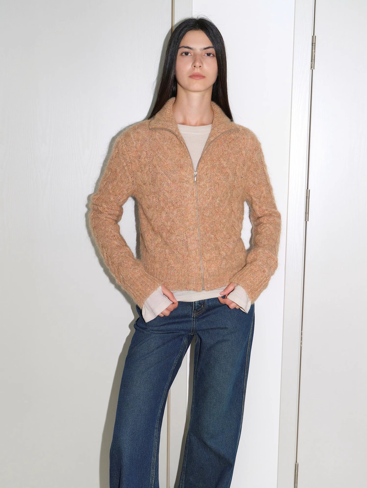 PREMIUM STYLE CO. LTD. | Women's Mohair Wool Blend Cardigan