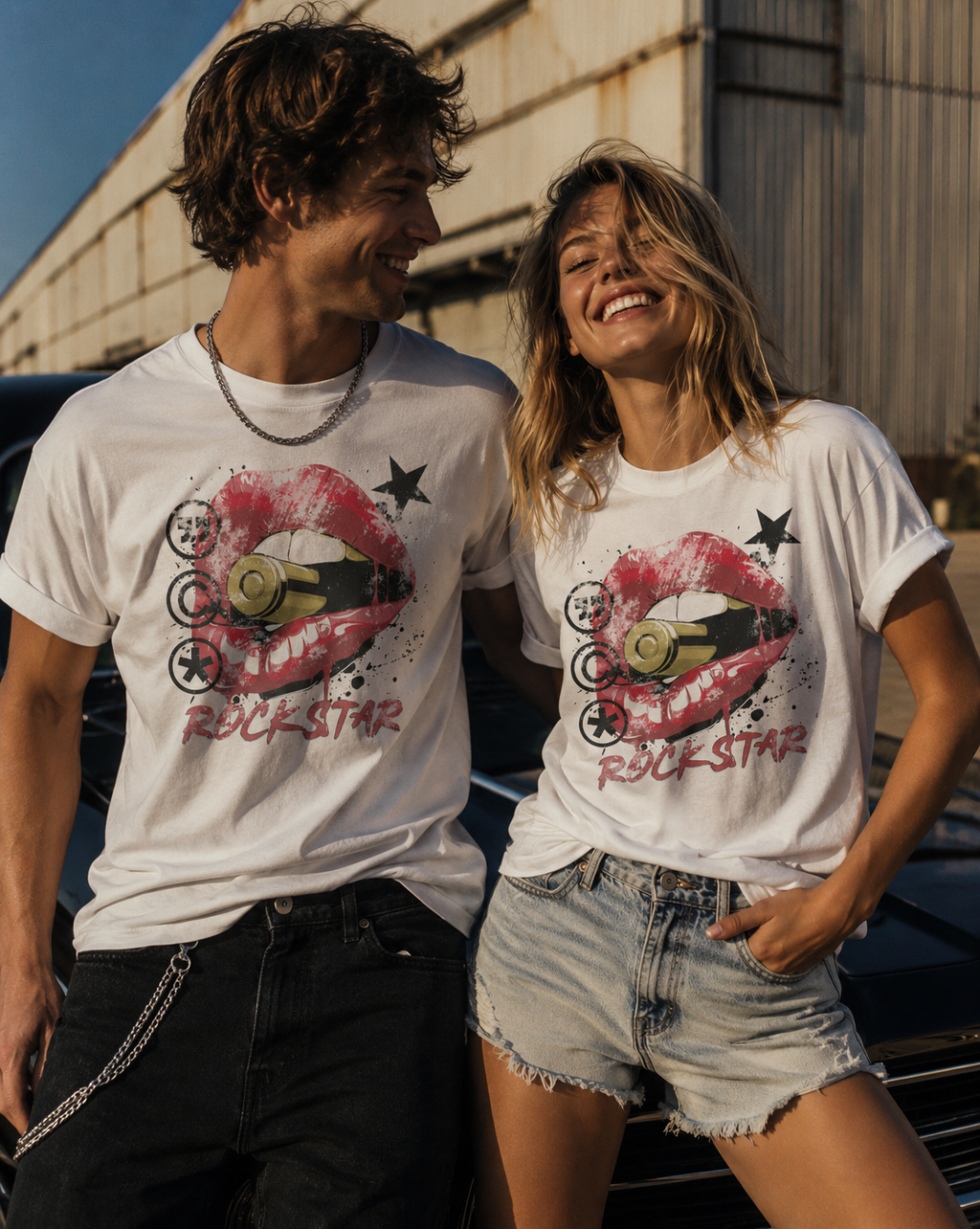 Arnuki | Rockstar White Cotton T-Shirt