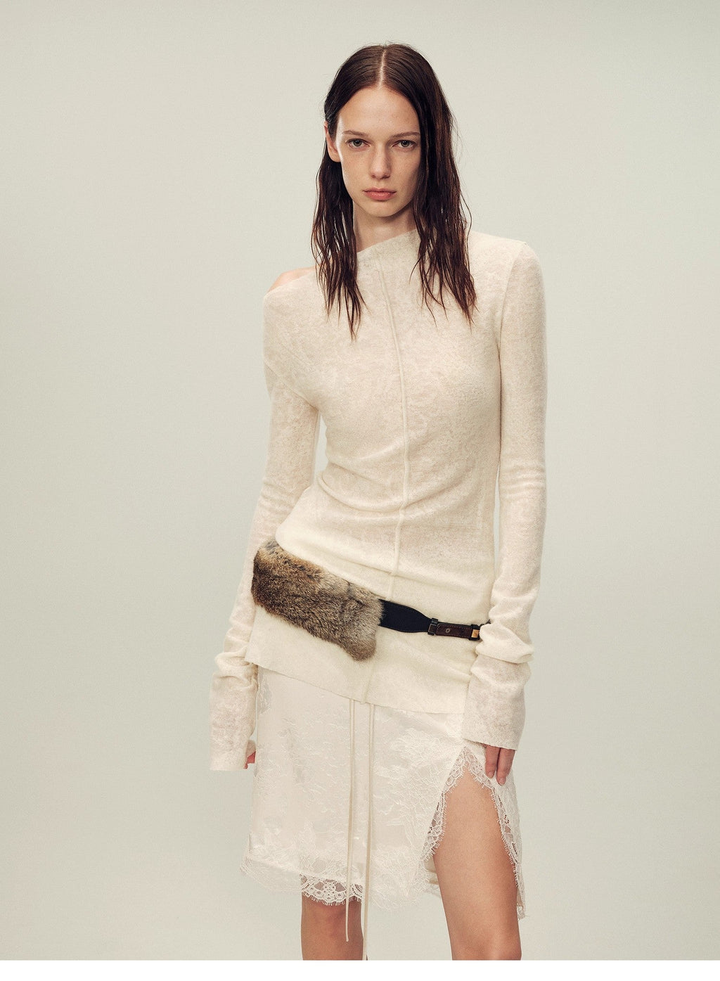 FIRELADY FUR | Women's Wool Blend Jacquard Knit Shirt