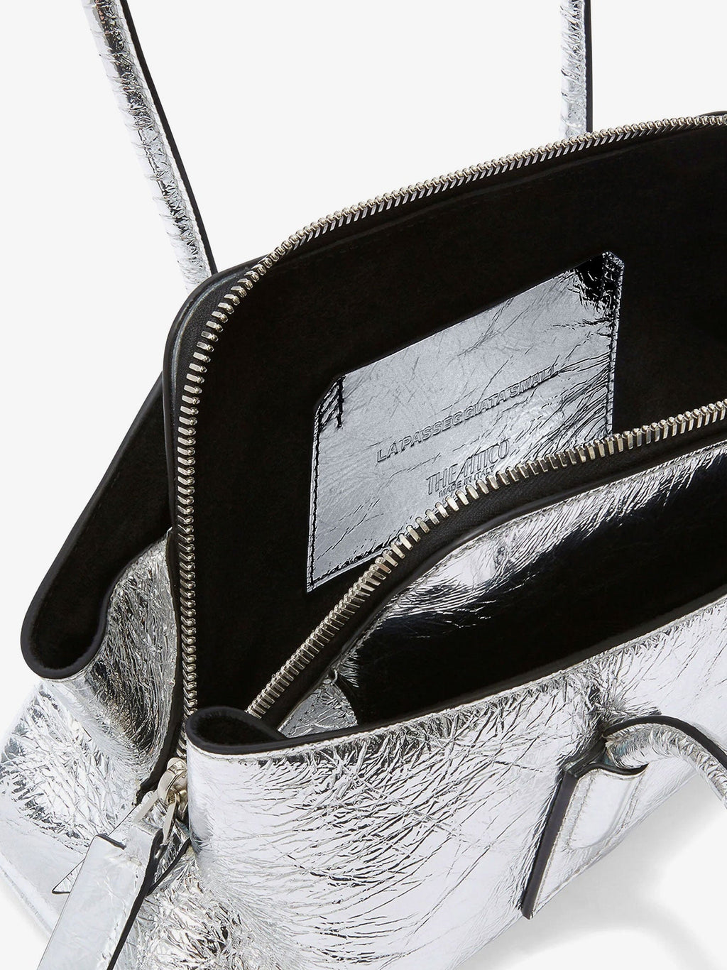 The Attico | Women's Laminated Leather Small Shoulder Bag