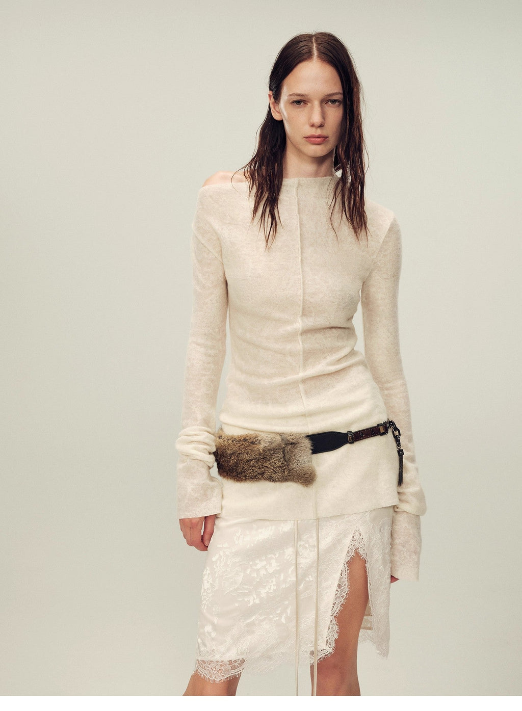 FIRELADY FUR | Women's Wool Blend Jacquard Knit Shirt