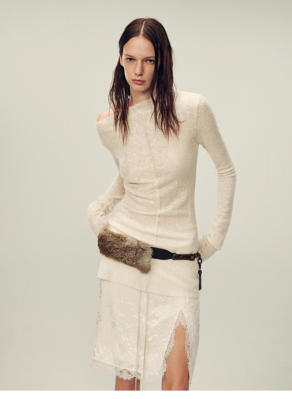 FIRELADY FUR | Women's Wool Blend Jacquard Knit Shirt