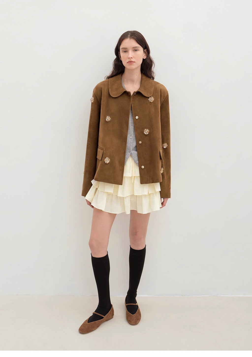 FIRELADY FUR | Women's Sheep Leather Jacket w/ Beading